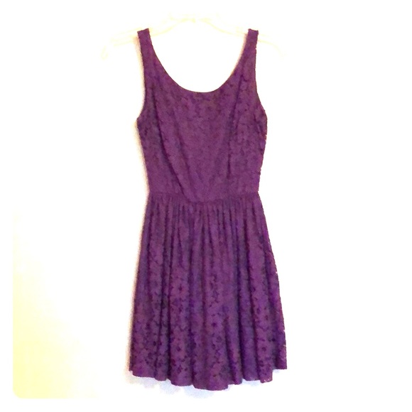 Dresses & Skirts - Purple lace mini dress